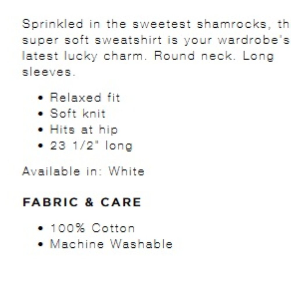 LOFT Shamrock Sweatshirt - Picture 4 of 7